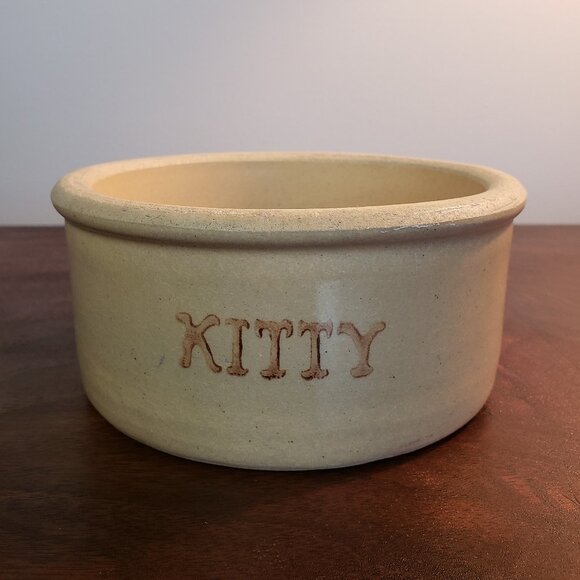 Vintage Robinson Ransbottom Roseville Kitty Bowl - Picture 1 of 8